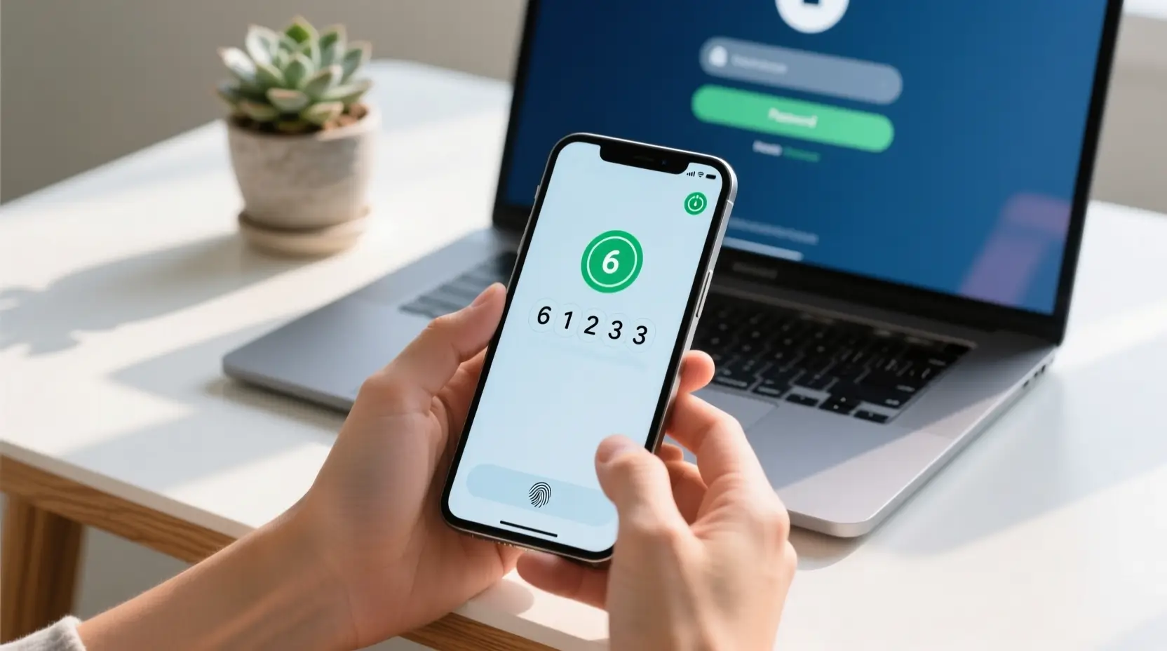 Autenticação em duas etapas 2FA com smartphone e código de verificação